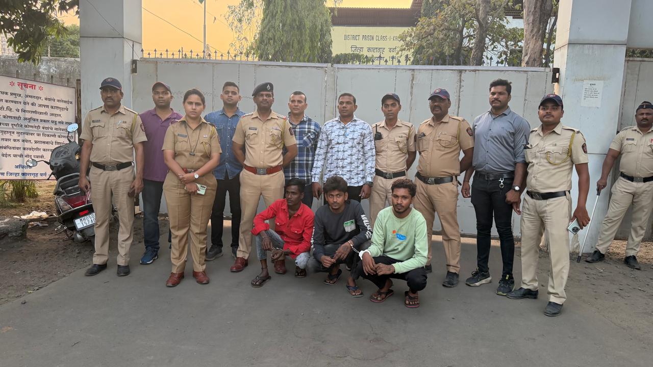 आधारवाडी कारागृह बाहेर वाढदिवस प्रकरण, पोलिसांची कारवाई